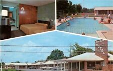 Clarksville Tennessee 1960s Postcard Bon Aire Motel Multiview Room Pool  A/T picture