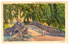 Syracuse New York c1930's rustic Stone Bridge in Onondaga Park picture