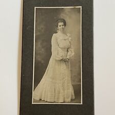 Antique Cabinet Card Photograph Very Beautiful Woman Long Dress St Johnsville NY picture