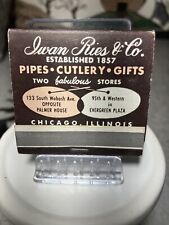 VTG IWAN RIES & CO., Pipes-CUTLERY-GIFTS, Chicago, ILL., Matchbook, Full New picture