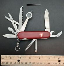 Vintage Red WENGER Backpacker Deluxe Swiss Army knife w/Magnifying Glass picture