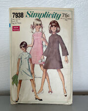 Vintage (1968) Simplicity Sewing Pattern 7938 Young Jr/Teen Size 15/16 Dress picture