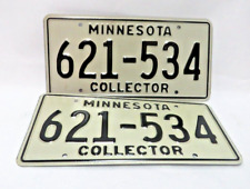 A Pair Minnesota Vintage Car Collector License Plates No. 621-534 picture