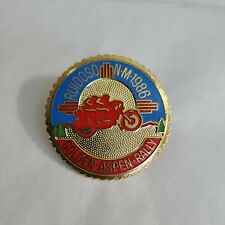 Ruidoso NM 1986 Golden Aspen Rally Motorcycle Jacket Pin Screw Back  picture