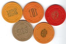 LCROWN Monogram Gaming Chips - Lot of 5 picture
