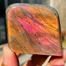 164g Rare Amazing Orange Purple Labradorite Quartz Crystal Specimen Healing picture