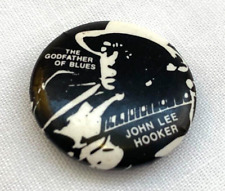 Vintage Promo Pin John Lee Hooker The Godfather of Blues Black and White picture