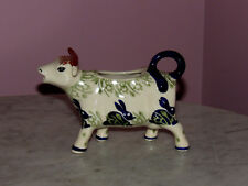 Polish Pottery Cow Creamer Bunny Pattern picture