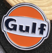 Gulf Racing Logo Oil Fuel Mechanic Car Classic 1.25