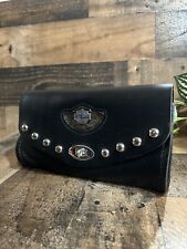 Vintage 100th Anniversary Harley Davidson Clutch Studded Wallet Pouch picture