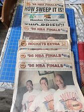 Vintage 1995 NBA Houston Rockets Champions Chronicle Newspaper Inserts picture