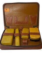 Vtg MCM SECO Dopp Genuine Top Grain Leather Case Toiletries Travel Kit Brown picture