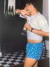 CH) Photograph Handsome Man Boxer Shorts Underwear Hiding Face With Hand 1980's picture