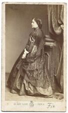 Vintage Old CDV Photo of Rear Facing French Women From the Back Paris France picture