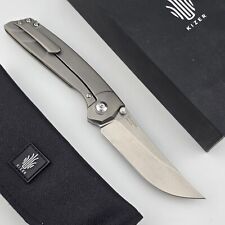 Kizer Azo Shamshir Folding Knife Full Titanium Handles S35VN Blade Ki4517 RARE picture