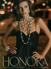 2006 Honora Jewelry Bracelet Necklace Sexy Brunette Model Photo Vintage Print Ad picture