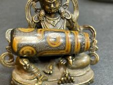 Old Tibetan Nepalese Himalayan Ancient 9 eye Old Dzi Talisman Beads Amulet picture