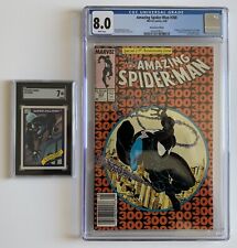 Amazing Spider-Man #300 Newsstand CGC 8.0 & Venom  Impel 1990 SGC 7 Near Mint picture