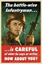 1944 The Battle Wise Infantryman WWII US Morale Poster - 16x24 picture
