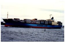 Chastine Maersk (1970) Line Container Ship Boat Photo VTG 4x6