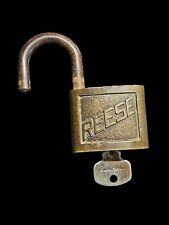Vintage Reese Brand Brass Padlock W/ Key picture