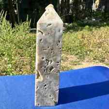 515g Natural sphalerite Quartz obelisk Crystal gem tower healing decor gift picture