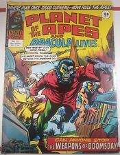 💥 PLANET OF THE APES AND DRACULA LIVES #111 MARVEL UK 1976 KA-ZAR MAN-THING FN picture
