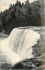 Upper Tahquamenon Falls RPPC Hulbert Michigan 1948 pm 1949 Postcard picture