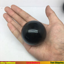 60mm AAA Natural Black Obsidian Stone Ball Healing Quartz Crystal Sphere + Stand picture