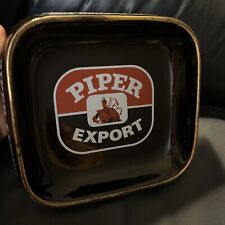 RARE Vintage PIPER  Export Beer Brewery Ceramic Ashtray 8” Made In England🔥👍 picture