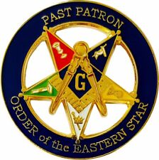 Masonic Large OES Order of the Eastern STAR Past Patron Lapel Pin picture