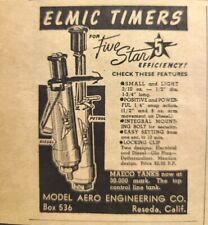 Vintage Print Ad 1949 Model Aero Engineering Co Elmic Timers MAECO Tanks Reseda picture