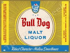 Bulldog Malt Liquor Beer Label 9
