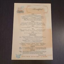 S.S. United States Breakfast Menu (April 30th, 1964) picture