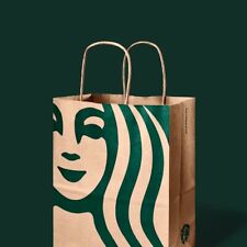 10 pcs Starbucks handled paper bags NEW reusable lunch gift picture