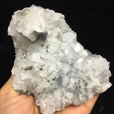 355g Natural Diamond Fluorescent Calcite Crystal Cluster Mineral Specimen picture