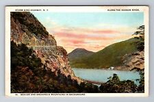 NY-New York, Storm King Highway, Along Hudson River, Vintage Souvenir Postcard picture