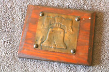 Vintage Artisan Hand Hammered Copper 1972 Wall Plaque LIBERTY BELL Old Estate YU picture