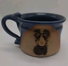 Vintage Peter Petrie Pottery 3D Face Handmade Mug Signed picture