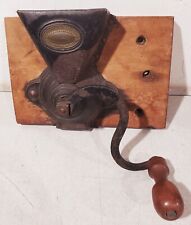 Antique Wilson's Improved Tin And Cast Iron Wall Mounted Coffee Mill Grinder. picture