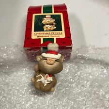 Hallmark Christmas Ornament CHRISTMAS CUDDLE 1987 with box Handcrafted picture