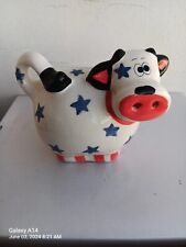 Patriotic Cow Piggy Bank Vintage picture