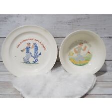 Vintage Popeye the Sailor Ceramic Plate and Bowl See Description picture