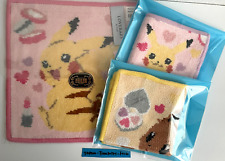 FEILER Pokemon Eevee & Pikachu Towel Handkerchief Set 9.84 in - Japan Exclusive picture