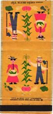 Man and Woman Harvesting Corn, Farming, Art Vintage Matchbook Cover picture