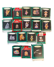 Hallmark Keepsake Ornament Miniature Lot Of 17 Vintage 90s Christmas Bears picture