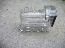 Antique Vintage RARE 1930's 40's 50's RARE Train Engine Glass Candy Container picture