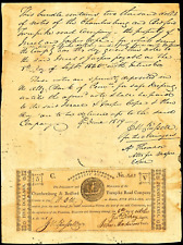 Chambersburg & Bedford Turnpike Road Company  $5 Oct. 6, 1818  mounted to letter picture
