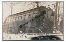 RPPC Trolley Streetcar Wreck SHINGLEHOUSE PA Potter County Real Photo Postcard picture