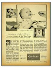 Gerber baby food 1954 Vintage print ad art retro photos Cute Baby décor picture